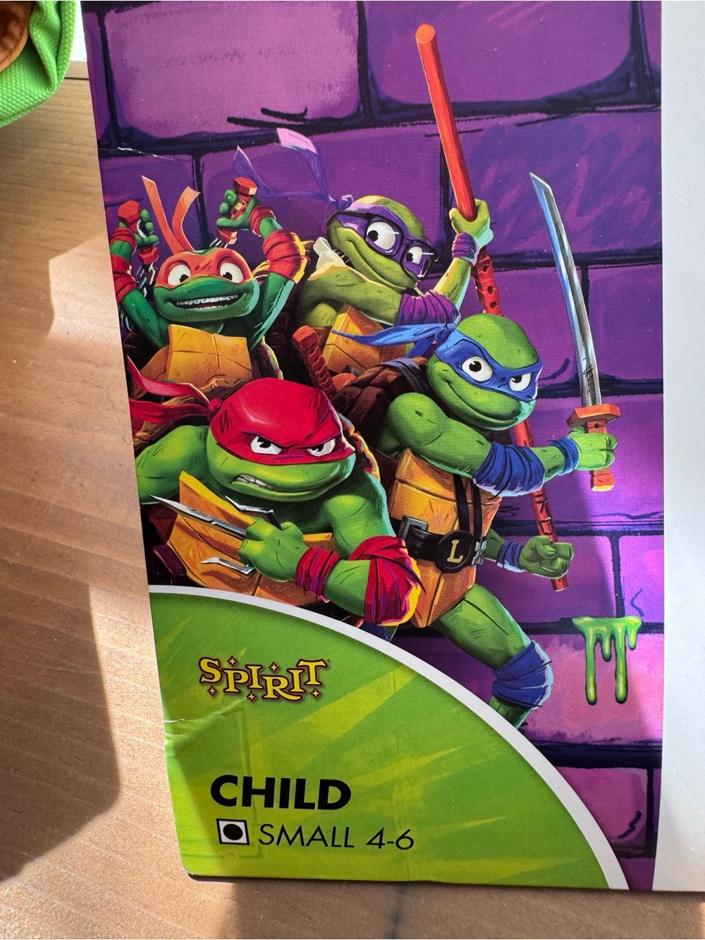 Spirit Kids Turtle Ninja Raph Costume with Shell small 4-6 - Picture 12 of 12